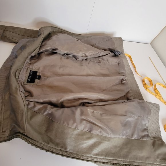 Bernardo Woman's Vegan Leather Motor Cycle/Bomber Style Jacket, Dark Tan, Size M - Picture 6 of 15
